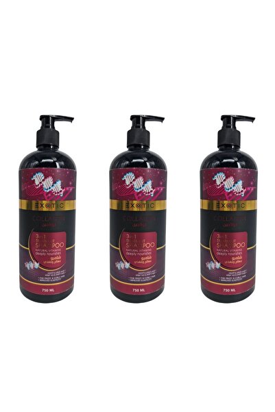 Exotic Treatment and Nourishing Shampoo - Collagen 750ml - 3 Pieces
