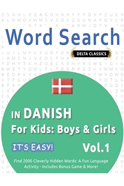 INDEPENDENT CAT Căutare de cuvinte în daneză pentru copii: Băieți și fete - E ușor! Vol. 1 - Delta Classics - Găsește 2000 de cuvinte