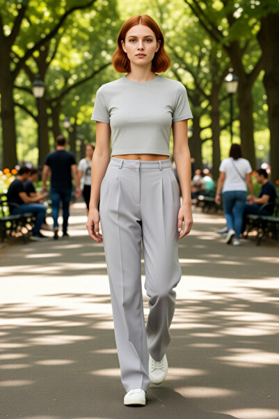 PayBuy Women's Straight Cut High Waist Woven Fabric Pants Functional Durable Quality Comfortable Stylish