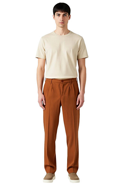 PayBuy Men's Anthracite Pleated Baggy Fit Fabric Trousers Functional Durable Quality Comfortable Stylish