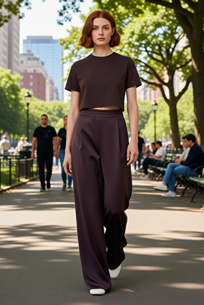 PayBuy Women's Satin Woven Wide Leg Pants Functional Durable Quality Comfortable Aesthetic Stylish