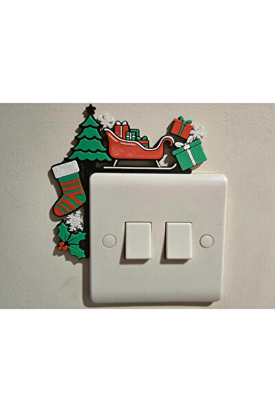 genomera زينة مفتاح الإضاءة بتصميم سانتا كلوز وحزمة الهدايا