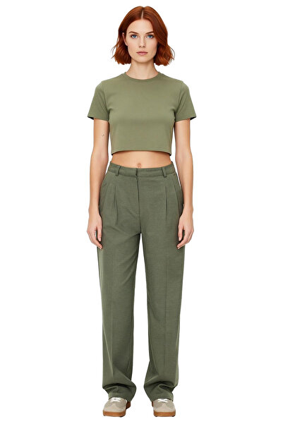 PayBuy Women's Straight Cut High Waist Woven Fabric Pants Functional Durable Quality Comfortable Stylish