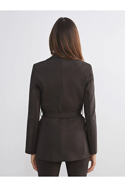 LC Waikiki Lcw vision brown belted women's blazer jacket