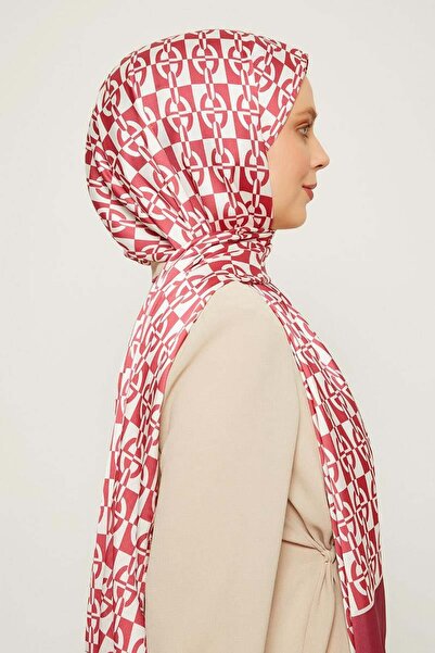 Levidor Burgundy Square Double Color Angel Shawl