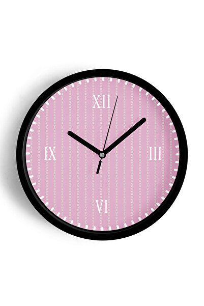 JHAAR ساعة حائط حديثة - 30 سم - هيكل أسود مع زجاج أمامي - آلية صامتة