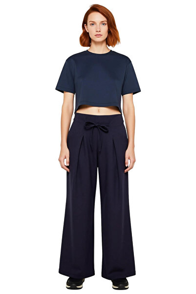 PayBuy Women's Wide Leg Pleated Knitted Pants Functional Durable Quality Comfortable Aesthetic Sports