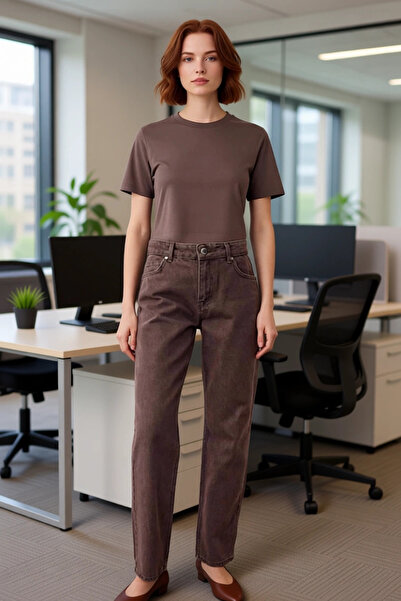 PayBuy Women's Vintage Wash High Waist Straight Leg Jean Pants Functional Durable Quality Sports