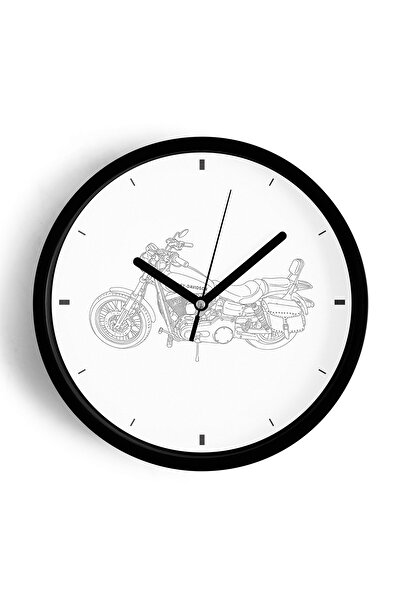 JHAAR ساعة حائط بتصميم محرك عالي الدقة - 42 سم - هيكل أسود مع زجاج أمامي - آل...