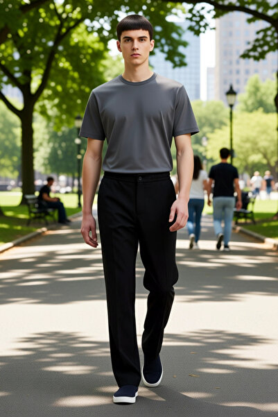 PayBuy Women's High Waist Straight Cut Pique Pants Functional Durable Quality Comfortable Aesthetic Stylish