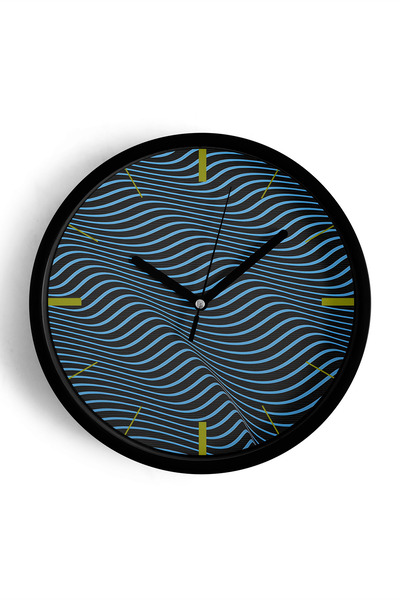 JHAAR Ceas de perete cu design modern Optic Dalgas - 35cm - Carcasă neagră cu...