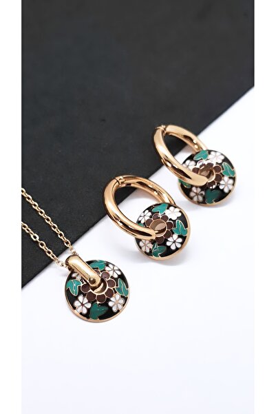 Serenity Özel Kadife Kutusunda Çelik Takı Seti