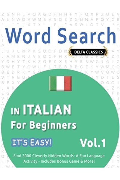 INDEPENDENT CAT Căutare de cuvinte în italiană pentru începători - E ușor! Vol. 1 - Delta Classics - Găsește 2000 de cuvinte ascunse ingenios