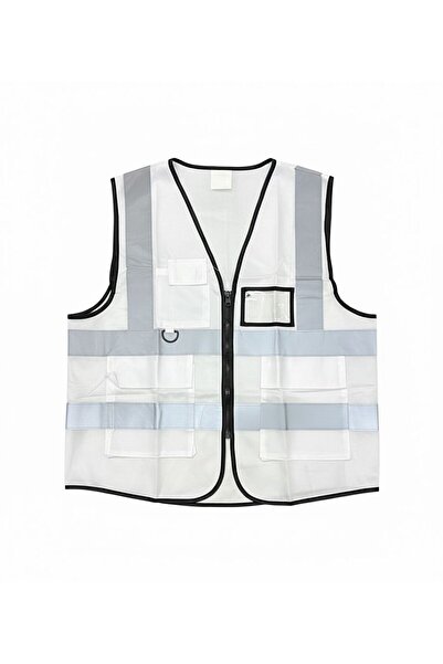 Generic High-quality safety vest for engineers, compliant with EN 20471 specifications, multi-pocket, 360-degree high-visibility reflective.
