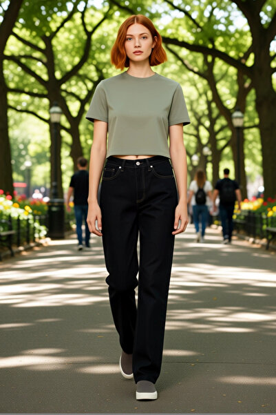 PayBuy Women's High Waist Straight Cut Denim Pants Functional Durable Quality Comfortable Aesthetic Stylish