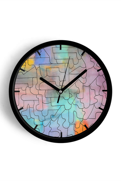 JHAAR Ceas de perete modern cu tematică geometrică abstractă - 35 cm - Carcas...