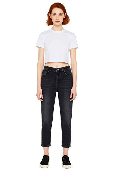 PayBuy Women's Anthracite High Waist Mom Jean Pants Functional Durable Quality Comfortable Modern