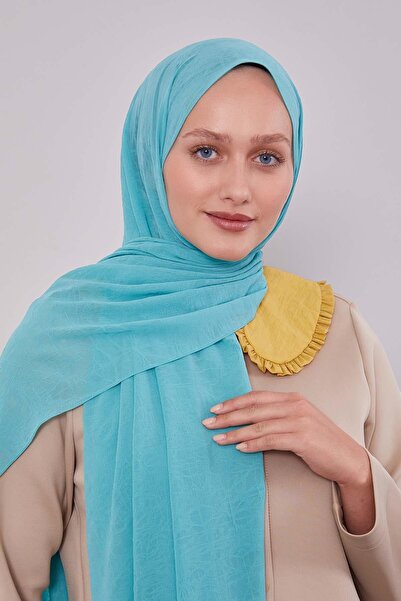 Levidor Green Frozen Crepe Shawl