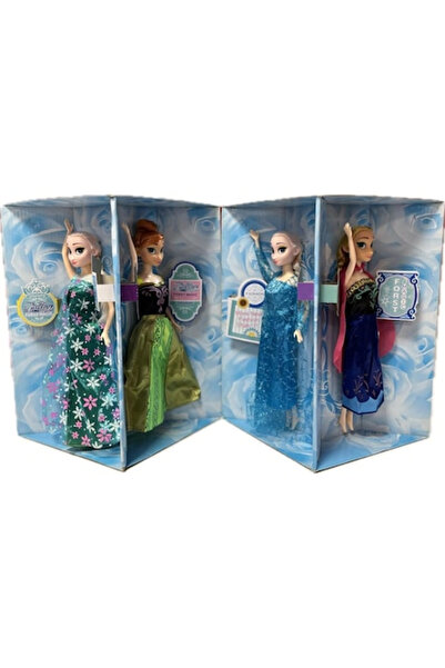 Frozen Magic Cube Set 4 Frozen Dolls, 2 Anna+ 2 Elsa, 4 Different Dresses, Freeze Princess Vogue Style