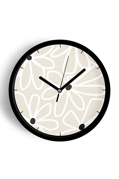 JHAAR ساعة حائط عصرية من سويت ديزاين - 35 سم - هيكل أسود مع زجاج أمامي - آلية...