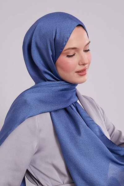 Levidor Indigo Hexagon Pattern Diamond Shawl