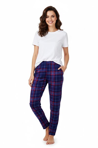 İki Yıldız Women's Single Combed Cotton Pajama Bottoms Bgl-St05005