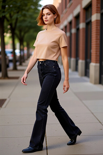 PayBuy Women's High Waist Flare Jean Pants Functional Durable Quality Comfortable Aesthetic Casual