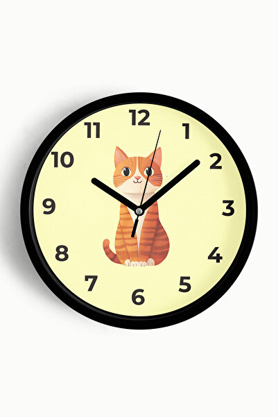 JHAAR Ceas de perete pentru camera copiilor cu pisică drăguță - 42cm - Carcas...