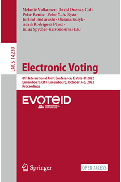 Springer Nature Votul electronic: A 8-a Conferință internațională comună E-Vote-Id 2023, orașul Luxemburg, Luxemburg