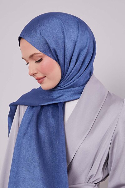 Levidor Indigo Hexagon Pattern Diamond Shawl