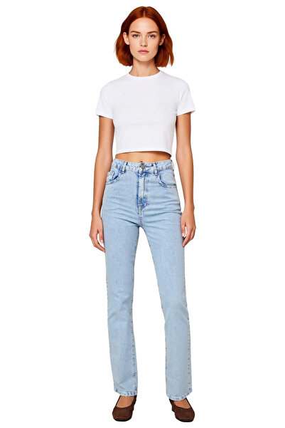 PayBuy Women's Open High Waist Straight Cut Denim Pants Functional Durable Quality Comfortable Stylish