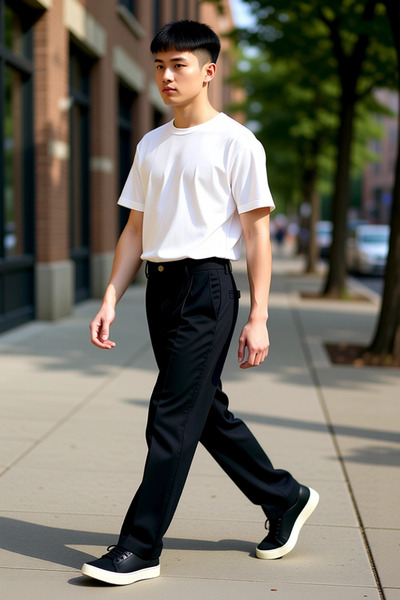 PayBuy Light Khaki Linen Look Men's Trousers Smart Cut Functional Durable Quality Modern