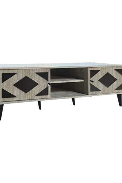 Bec4 Modern TV stand (160 cm) - Design with drawers and geometric pattern