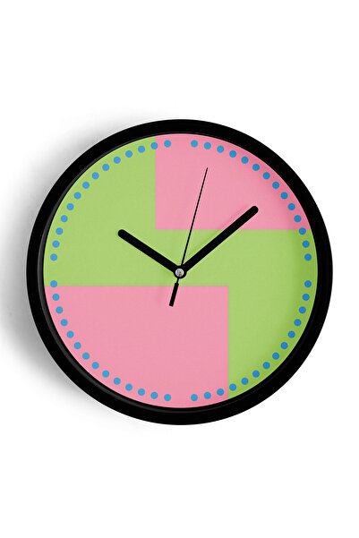 JHAAR Ceas de perete cu design modern - 30 cm - Carcasă neagră cu sticlă fron...