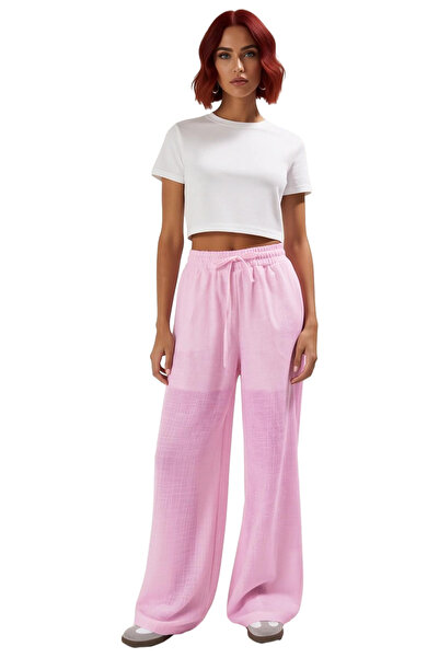 PayBuy Women's Linen Look Wide Leg Pants Functional Durable Quality Comfortable Aesthetic Stylish