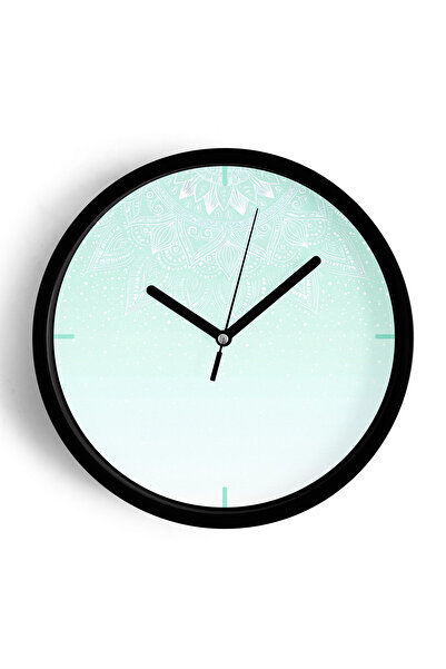 JHAAR Ceas de perete cu design modern Mandala Esintisi - 35cm - Carcasă neagr...