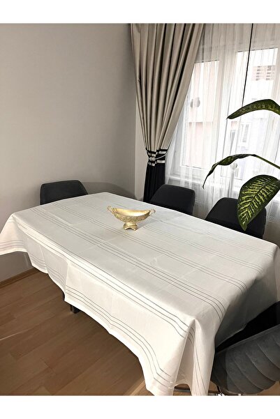 BRL ÇEYİZ HOME مفرش طاولة كولبر بتفاصيل خطية بدون خياطة