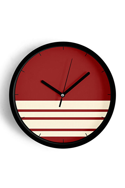 JHAAR Ceas de perete cu design modern - 30 cm - Carcasă neagră cu sticlă fron...