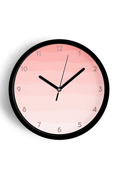 JHAAR Ceas de perete cu design modern - 30 cm - Carcasă neagră cu sticlă fron...