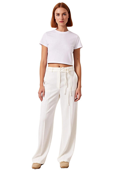 PayBuy Women's Anthracite Low Waist Lace-Up Wide Leg Pants Functional Durable Quality Comfortable