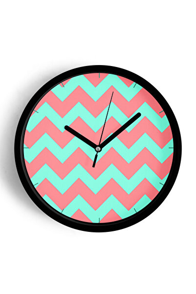 JHAAR Ceas de perete modern cu model geometric - 25 cm - Carcasă neagră cu st...