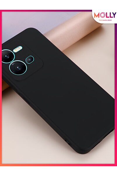 Molly Black Liquid Inside Velvet Matte Silicone Case for Vivo V25