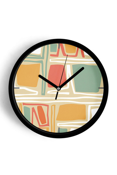 JHAAR Ceas de perete modern cu tematică abstractă - boemă - geometrică - 42 c...