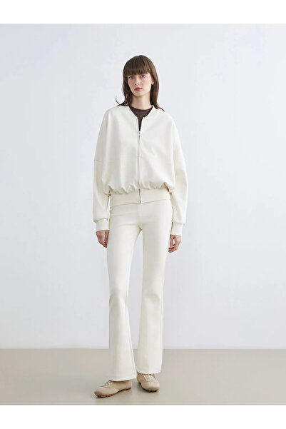 LC Waikiki LCW Vision Ekru Oversize Kadın Kolej Ceket