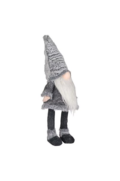 OEM Decorative Figurine Christmas Gnome with Movement Grey Fur Hat 70cm