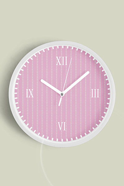 JHAAR ساعة حائط حديثة - 30 سم - هيكل أبيض مع واجهة زجاجية - آلية صامتة