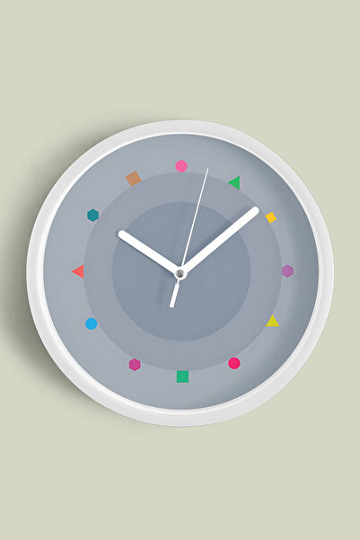 JHAAR Ceas de perete modern cu tematică geometrică abstractă - 25 cm - Carcas...