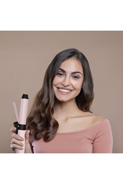 porodo Lifestyle Cordless Curling Iron, 3 Temp Levels, Type-C, 2600mAh - Pink
