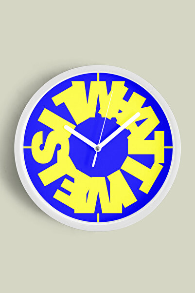 JHAAR تصميم كتابي عصري - ما هي الساعة؟ ساعة حائط - 30 سم - هيكل أبيض مع زجاج ...