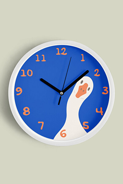 JHAAR Ceas de perete pentru camera copiilor cu design drăguț de rață/gâscă - ...